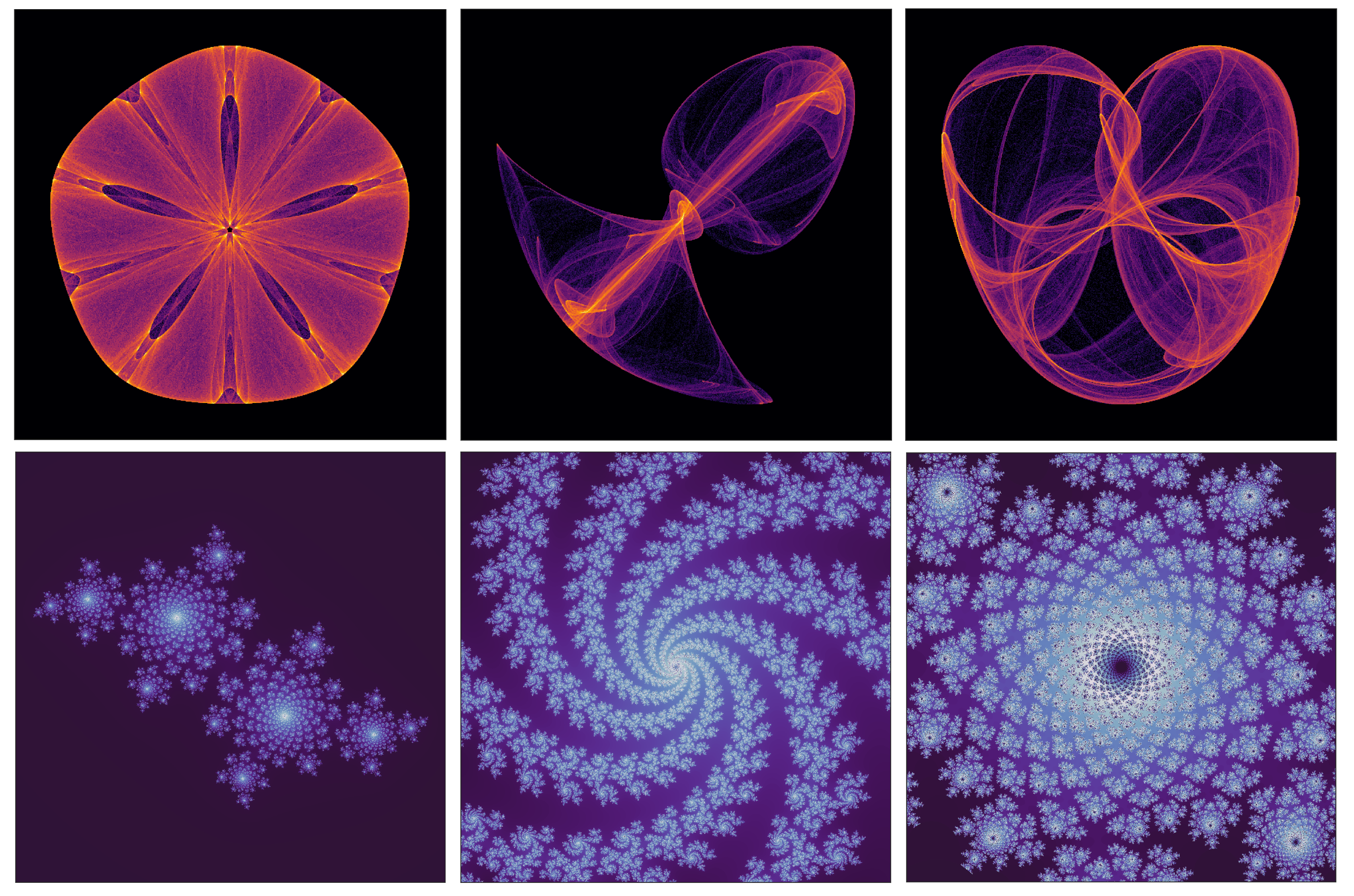 Chaotic attractor generative art.